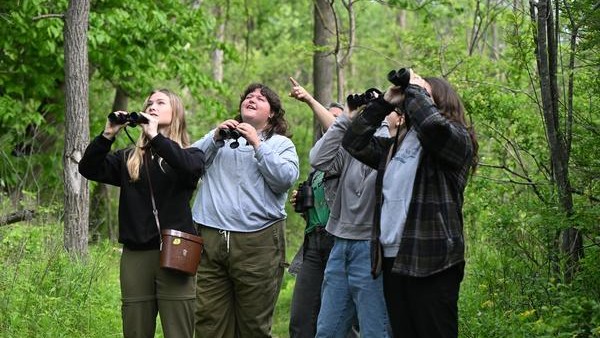 Bird watching at Sauk Creek Nature Preserve