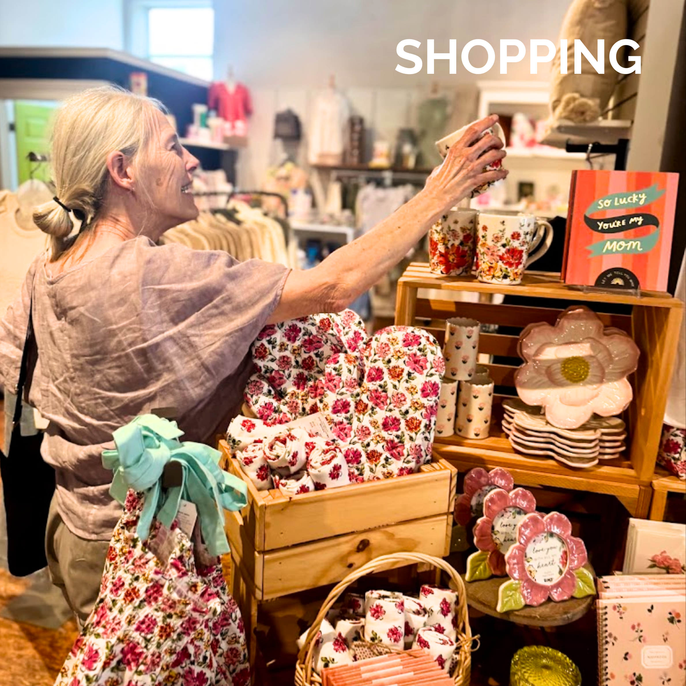 Woman shopping at Pear & Simple