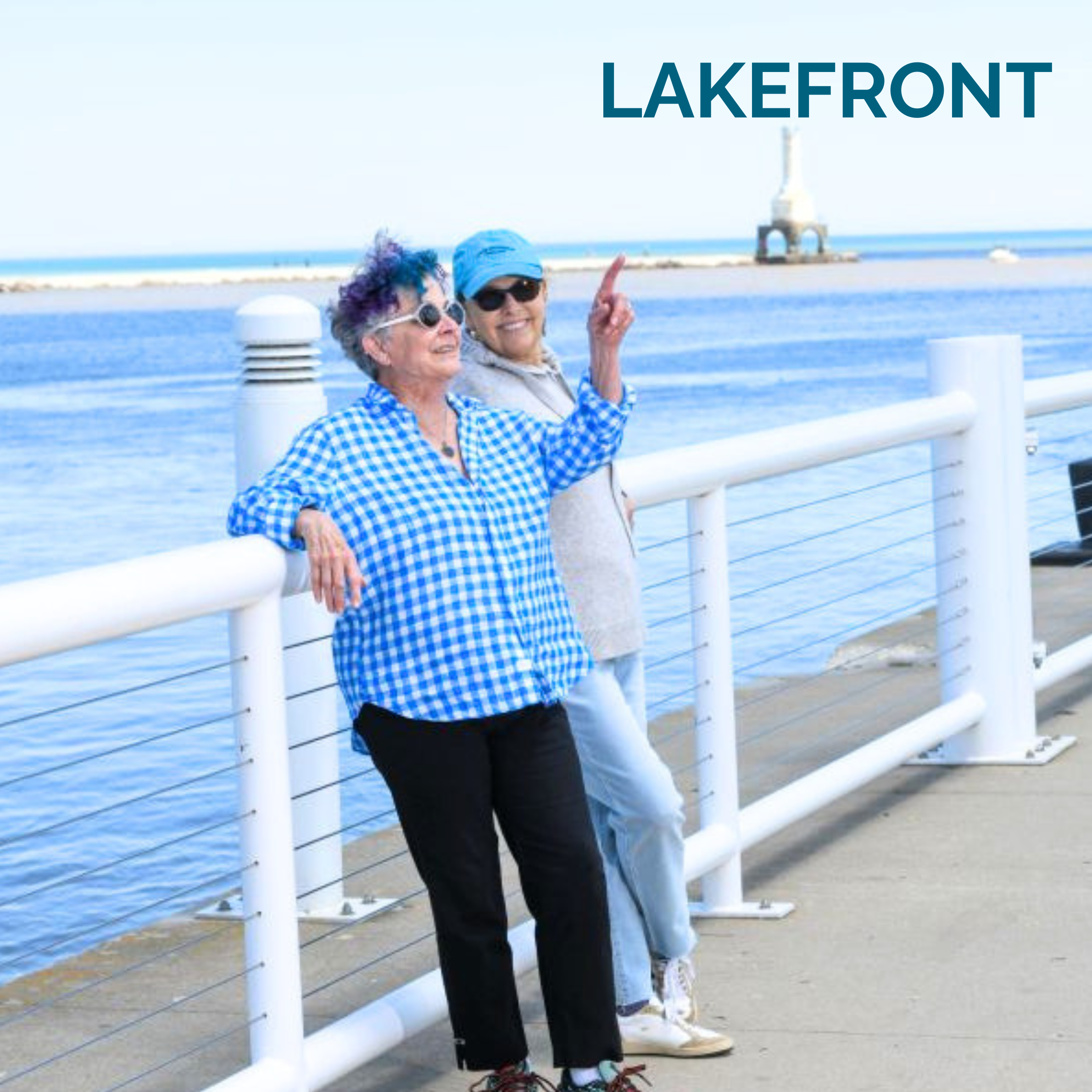 Women walking the promenade at Coal Dock Park