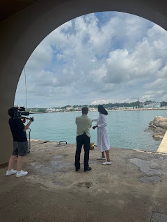 BTS What's Brewing WI 2 Anchor Stephanie Brown of What's Brewing Wisconsin at the Pierhead Light in Port Washington