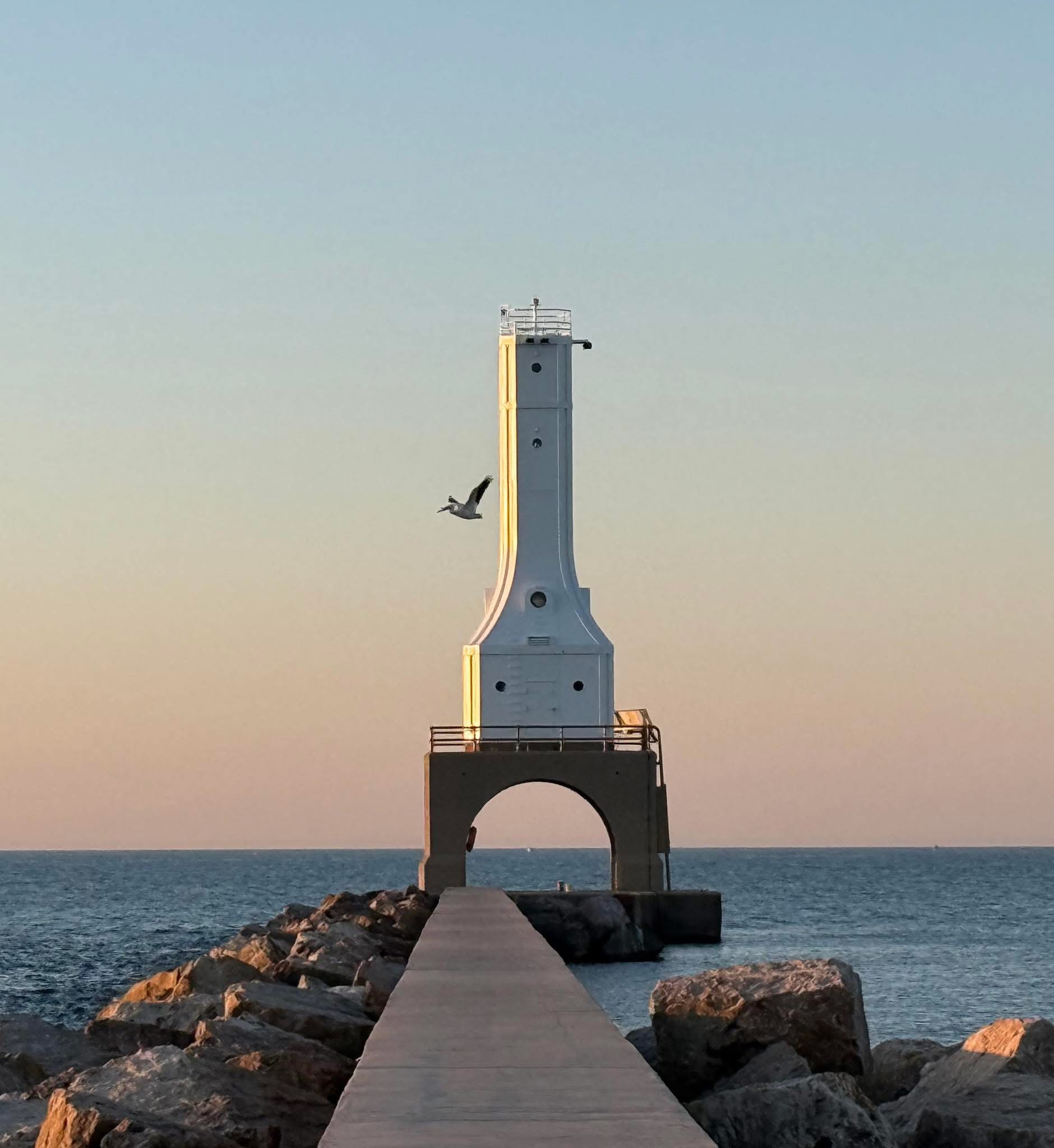 Pierhead light in Port Washington, WI