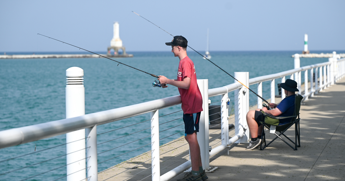 Shore fishing at Coal Dock Park