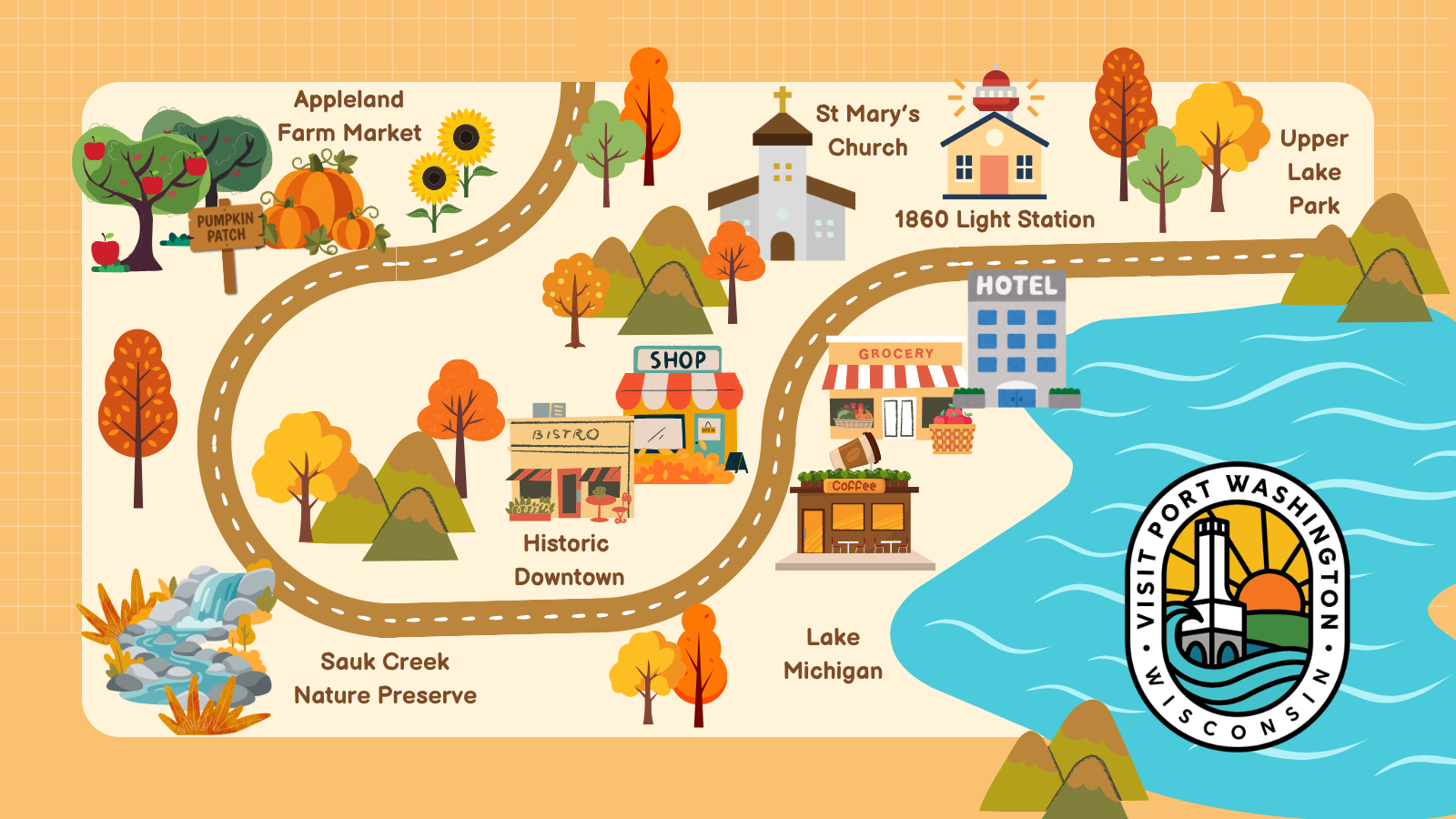 Fall Graphic Map of area