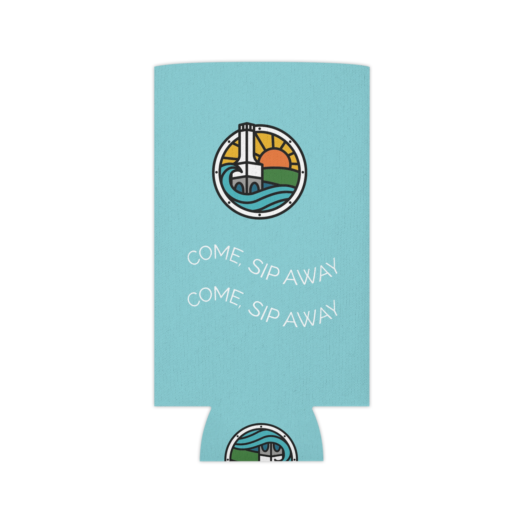 Visit Port Washington Wisconsin Can Koozie | Lighthouse Design - Image 9