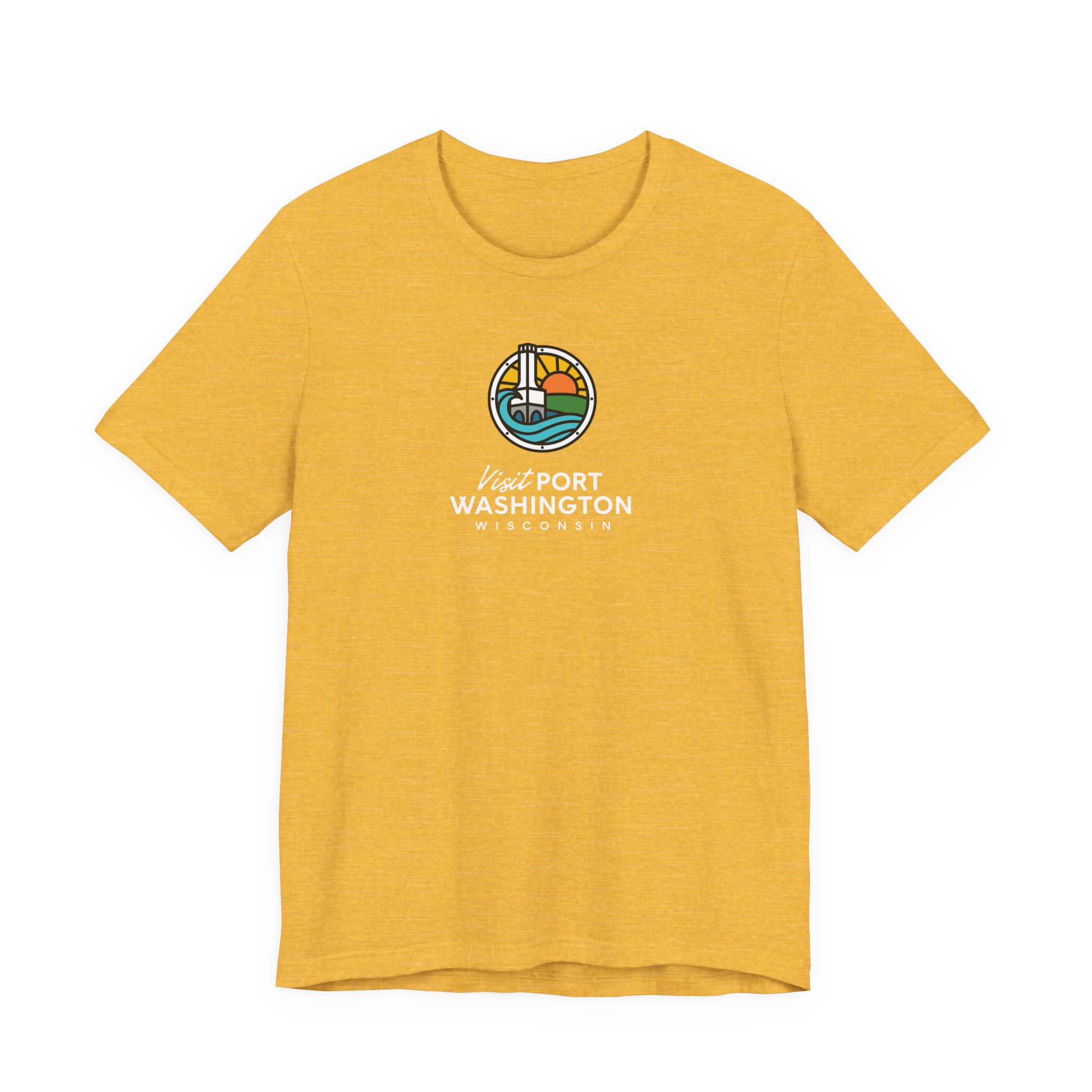 Port Washington Round Logo Tee | Harbor Sailboat Circle Graphic Tee - Image 29