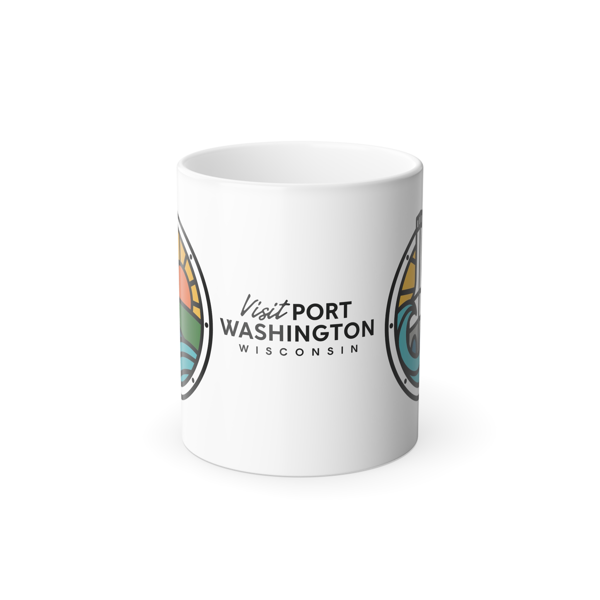 Visit Port Washington Wisconsin Heat-Sensitive Coffee Mug - Image 2