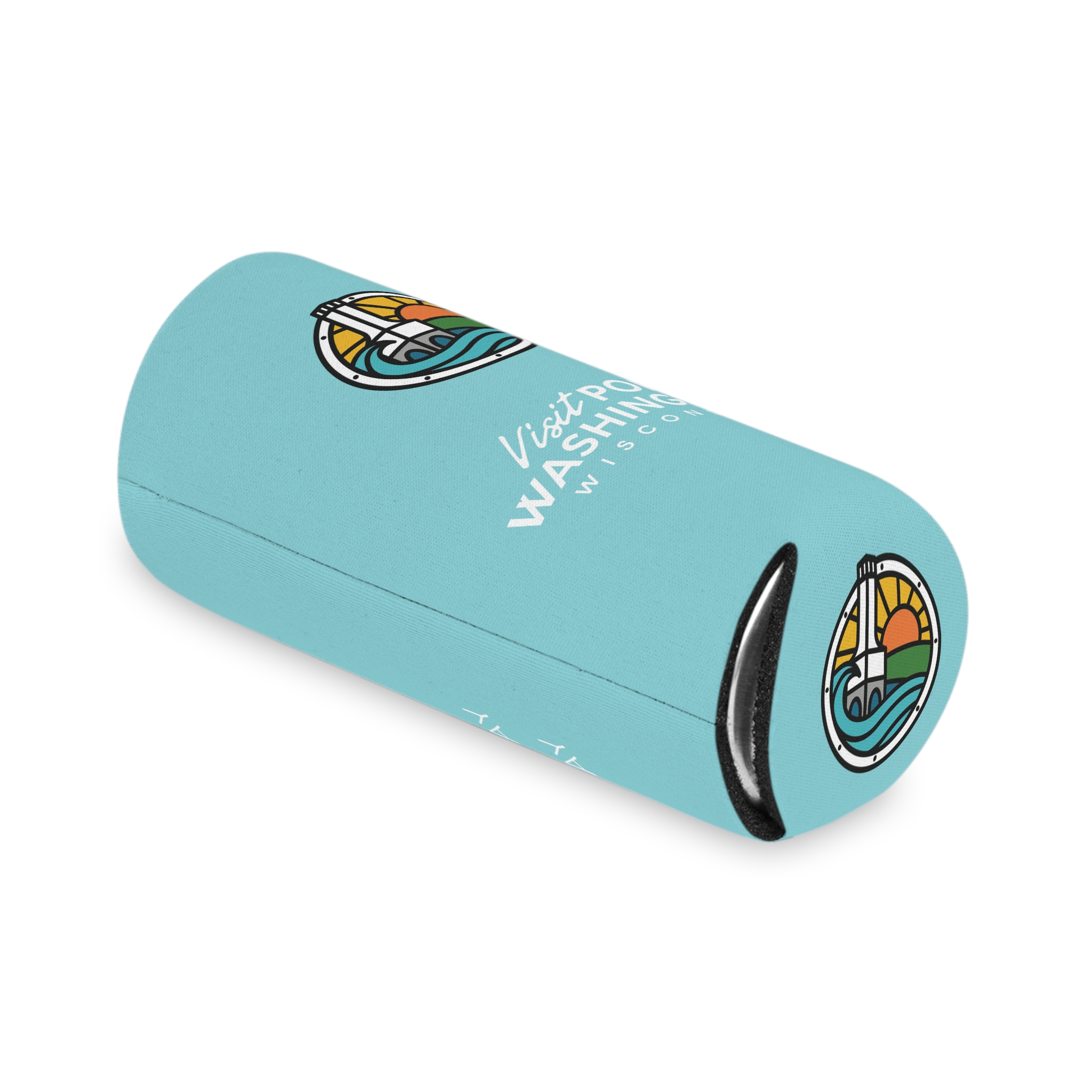 Visit Port Washington Wisconsin Can Koozie | Lighthouse Design - Image 13
