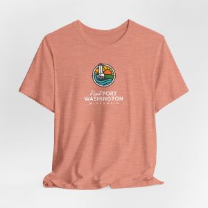 Port Washington Round Logo Tee | Harbor Sailboat Circle Graphic Tee