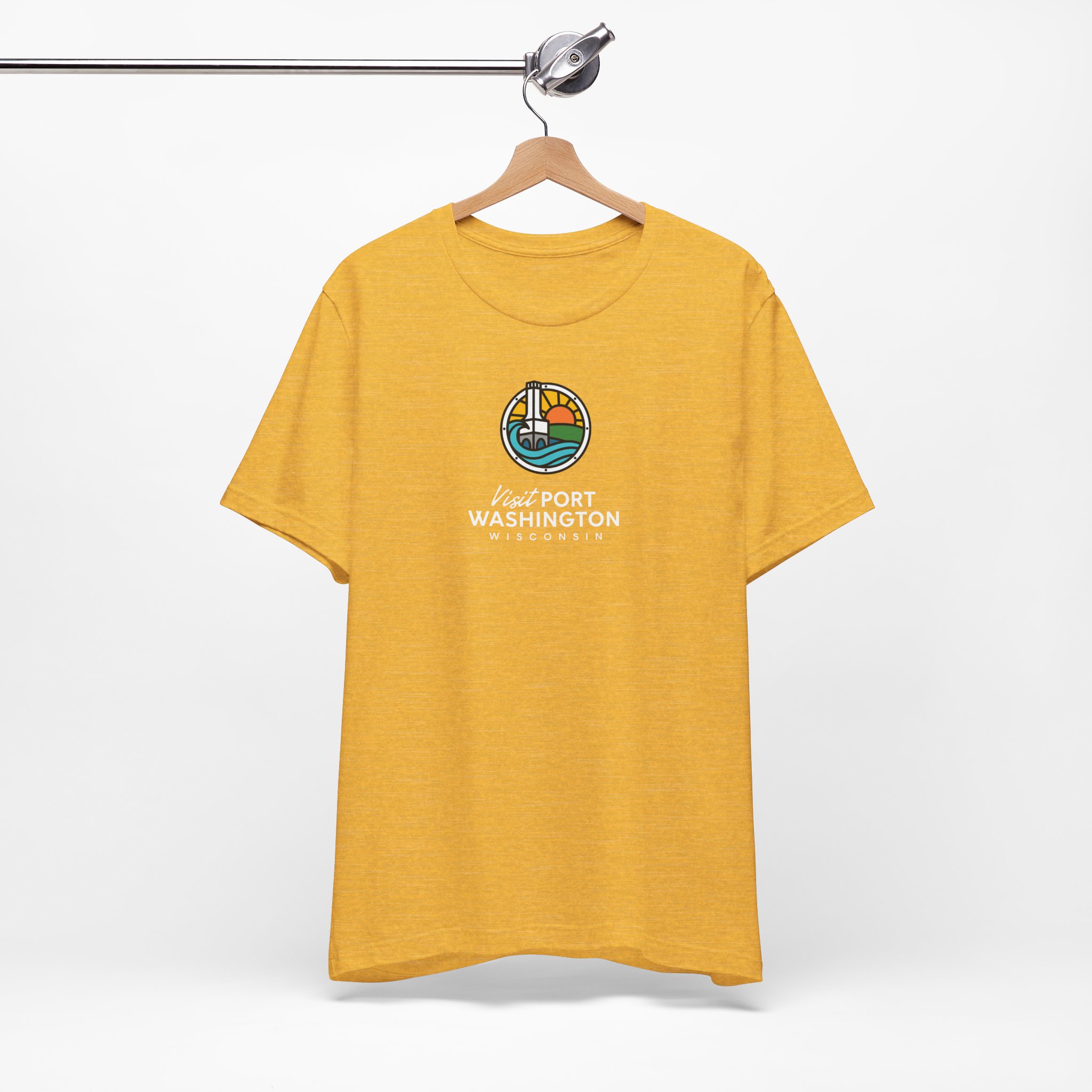 Port Washington Round Logo Tee | Harbor Sailboat Circle Graphic Tee - Image 33