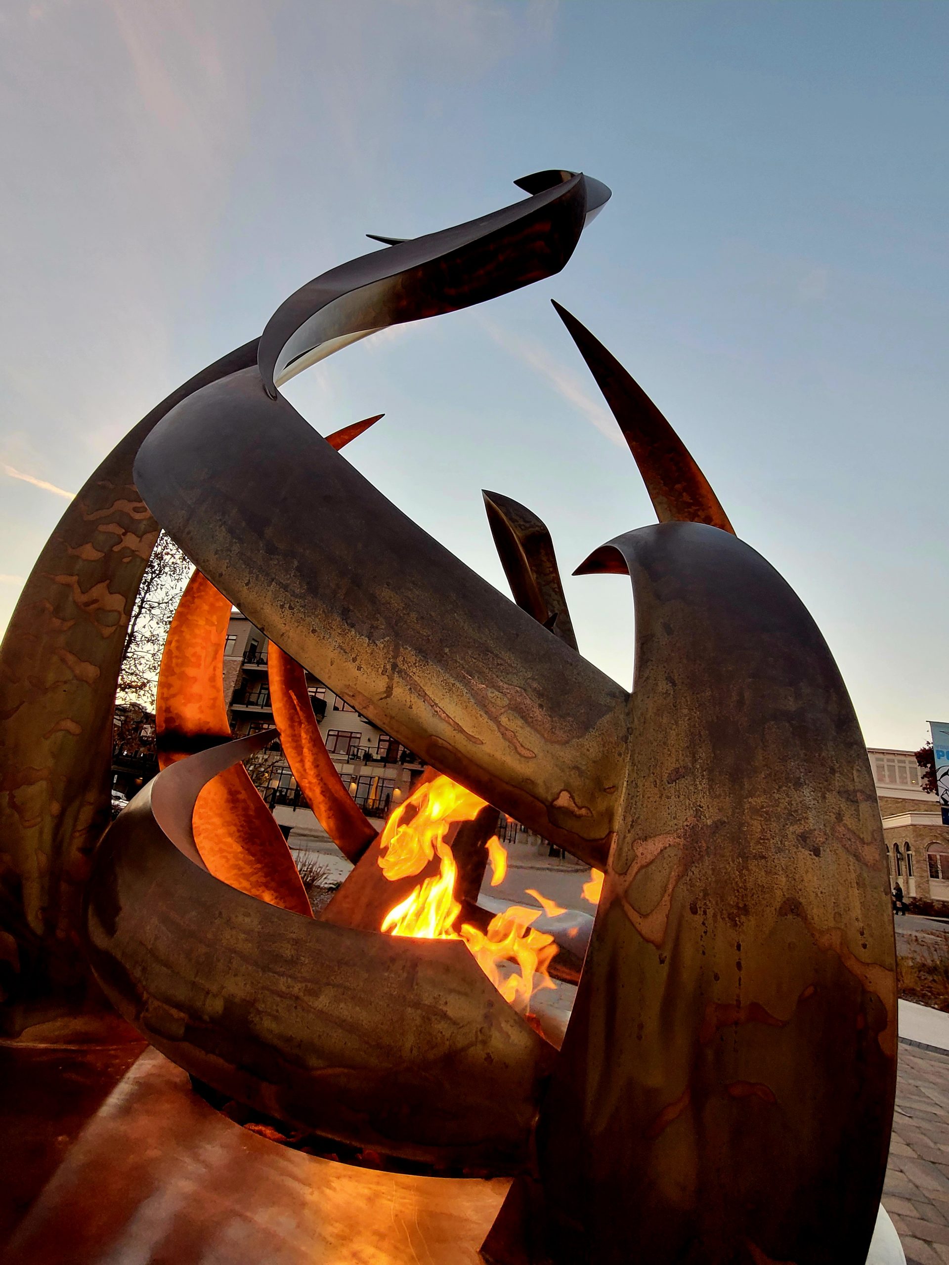 HOH Fire Sculpture Heart of the Harbor Fire Sculpture "The Gathering"